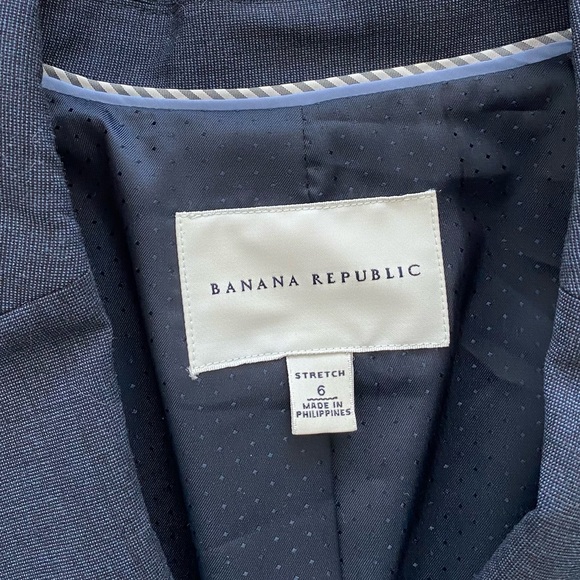 Banana Republic Navy Blue Wool Single Button Single Breasted Blazer Jacket - Picture 8 of 8